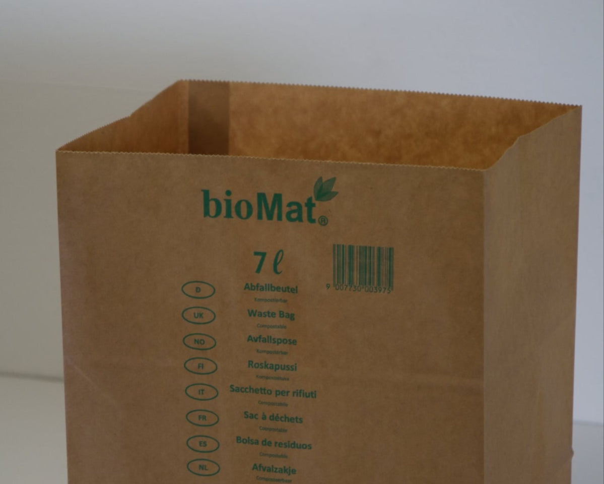 7L - Papirnate vrečke odporne na vlago za biološke odpadke (1 paket)
