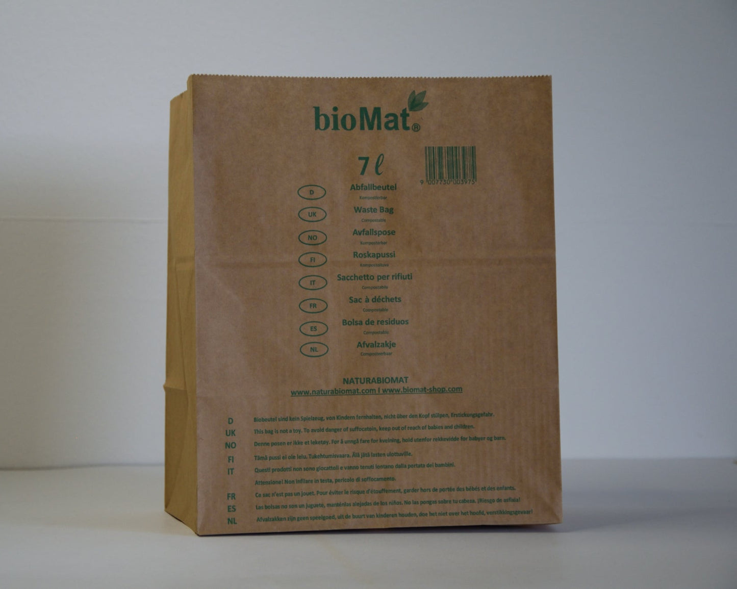 7L - Papirnate vrečke odporne na vlago za biološke odpadke (1 paket)