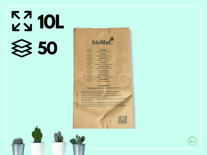 10L - Papirnate vrečke odporne na vlago za biološke odpadke (1 paket)