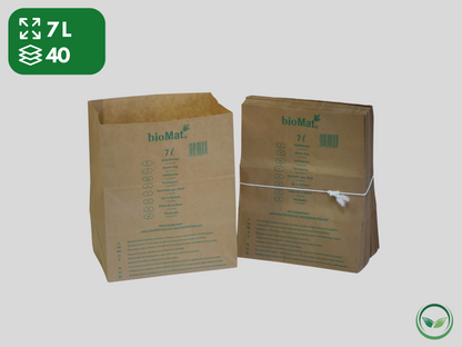 7L - Papirnate vrečke odporne na vlago za biološke odpadke (1 paket)