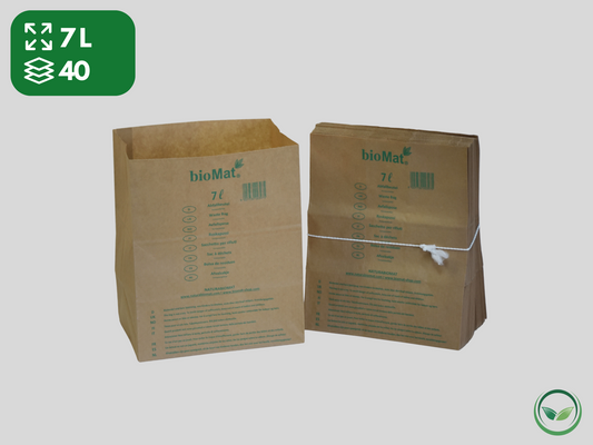 7L - Papirnate vrečke odporne na vlago za biološke odpadke (1 paket)