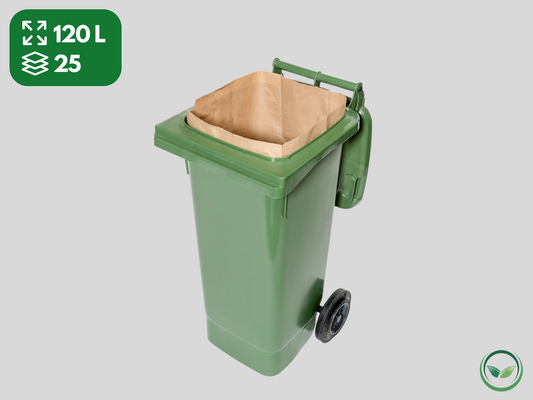 120L - Papirnate vrečke odporne na vlago za biološke odpadke (1 paket)